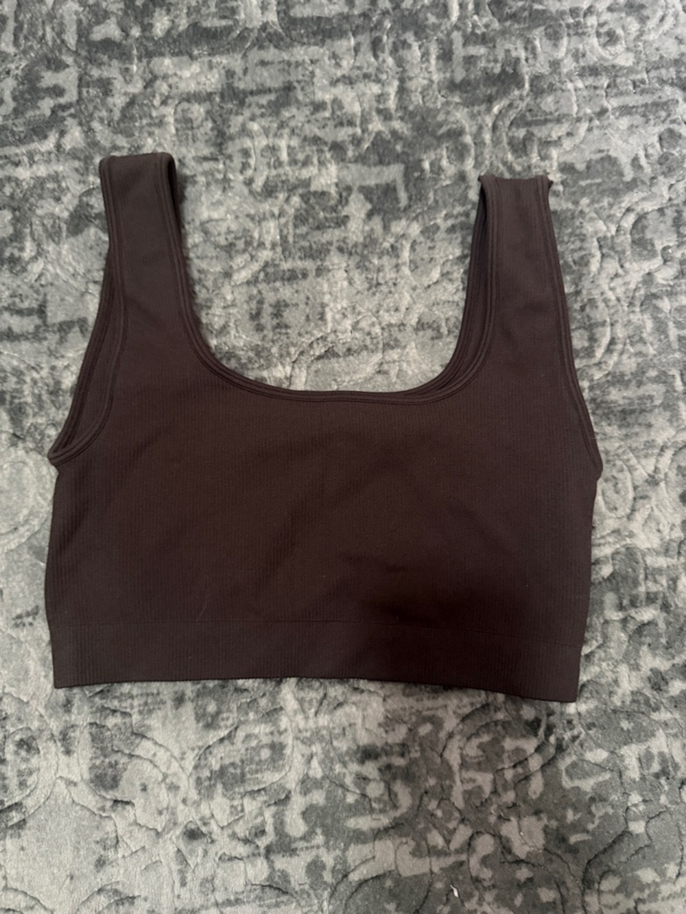 SET Active Brown Cropped Tank Sports Bra - Picture 2 of 3